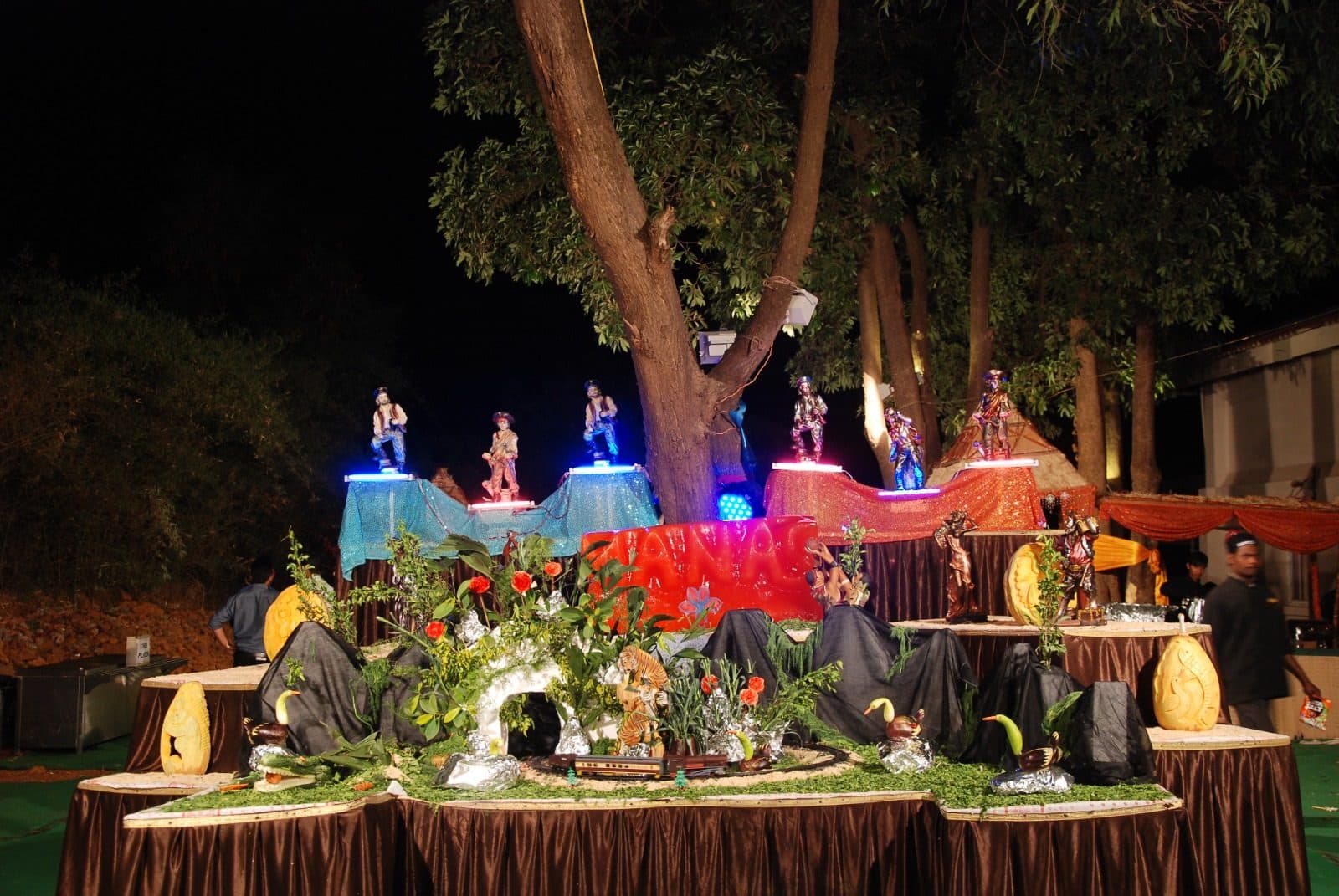 Dining — Themed Buffet Fruit Carving Display