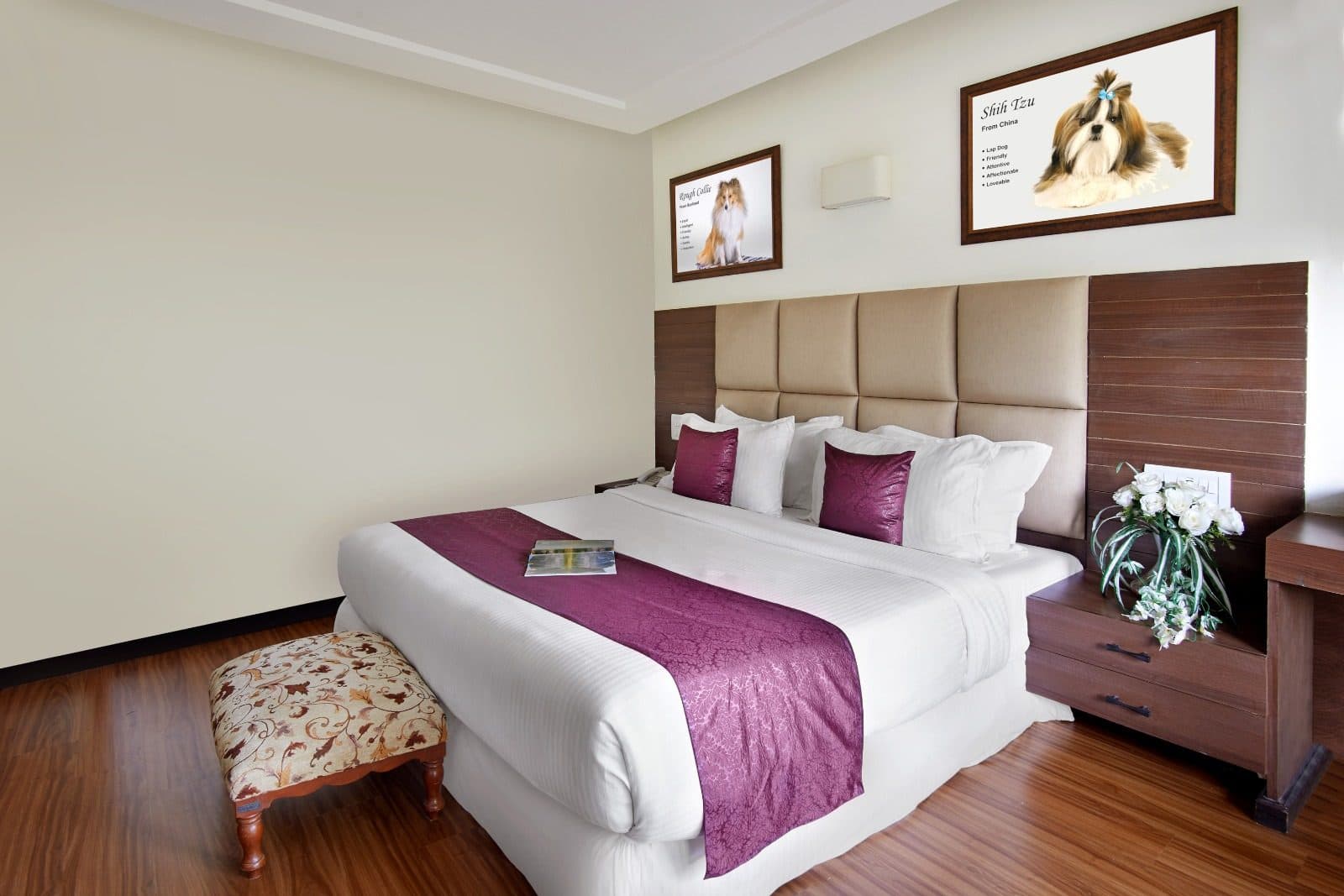 Stay — Deluxe Room Purple Runner Dog Portraits