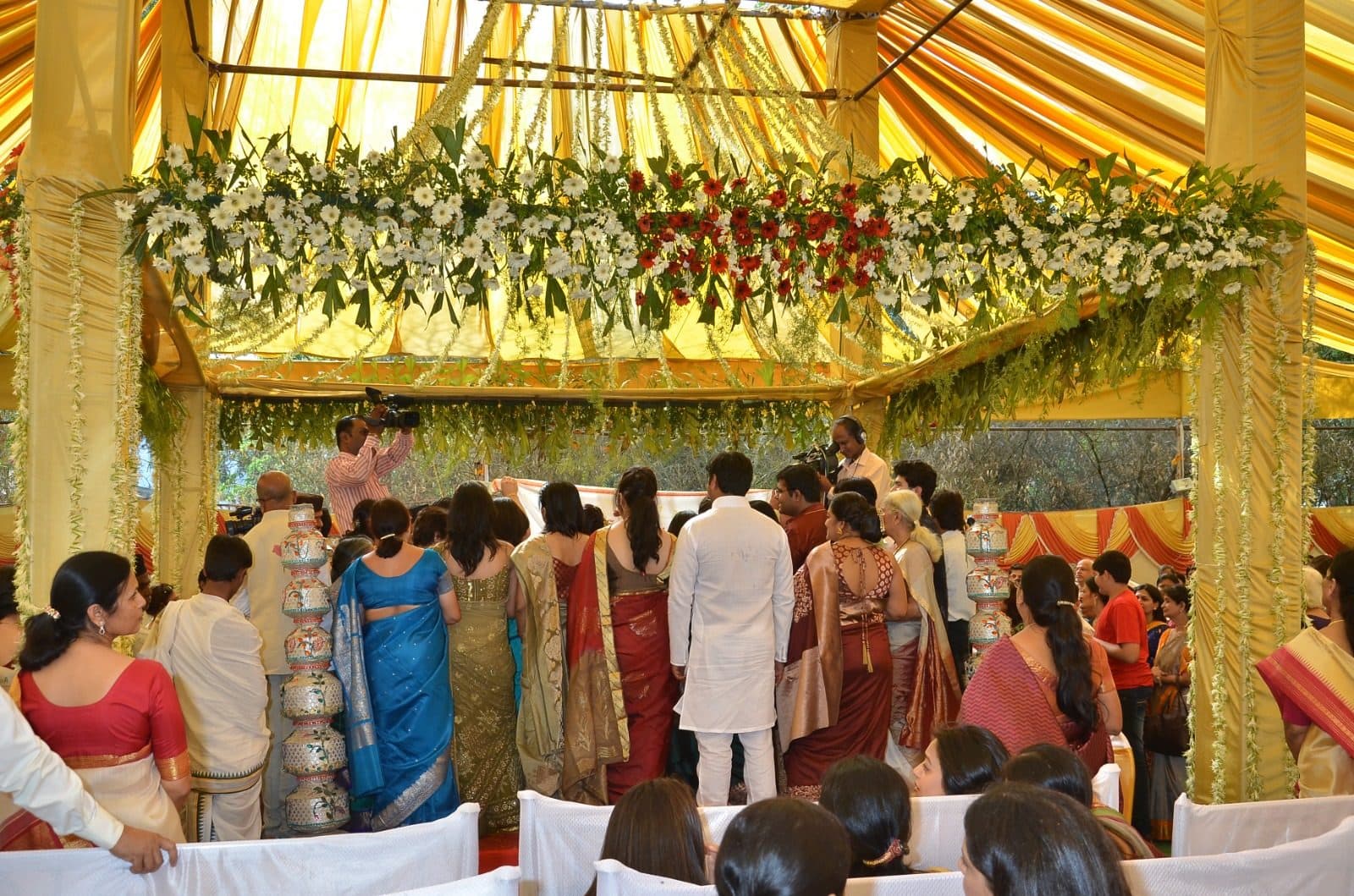 Weddings & Events — Floral Mandap Canopy Daytime Ceremony