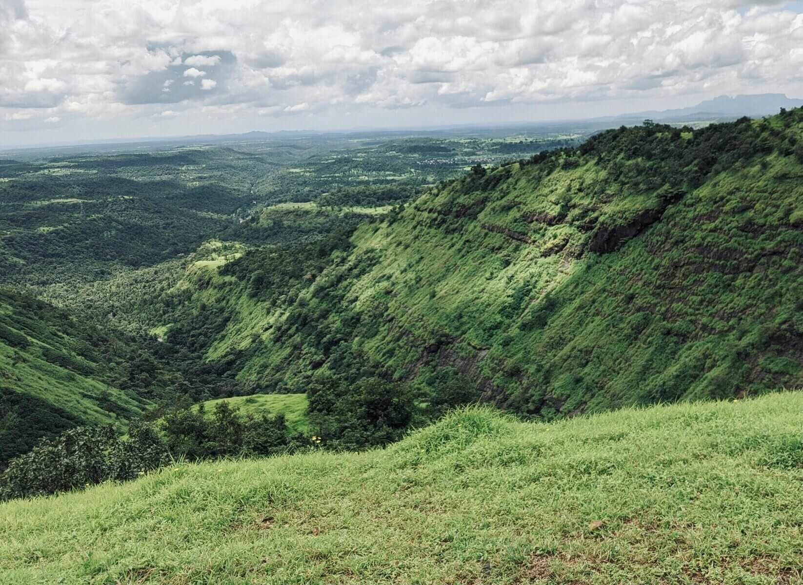 Overlooking the valley from the hill