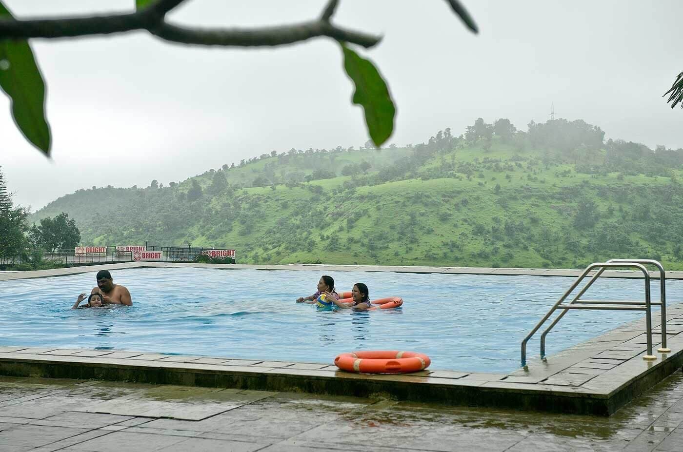 Infinity pool at Manas Resort — best resort near Pune